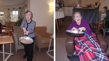 Stockport care home has stacks of fun for Pancake Day